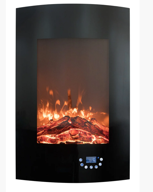 Настінний електричний камін Bonfire RLF-W06 (заокруглене скло)